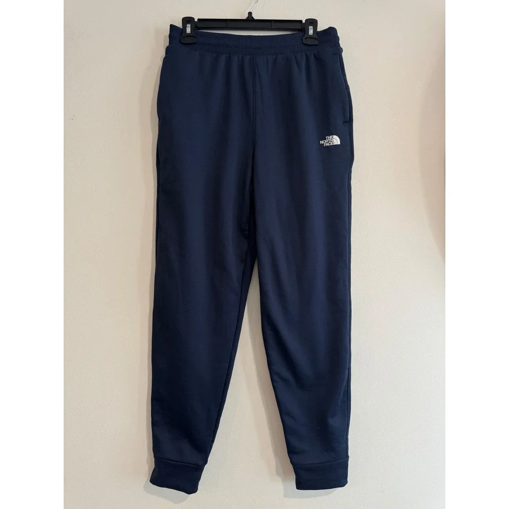 The North Face Tech Pants Fleece Mens Medium Navy Regular Fit Joggers NWT